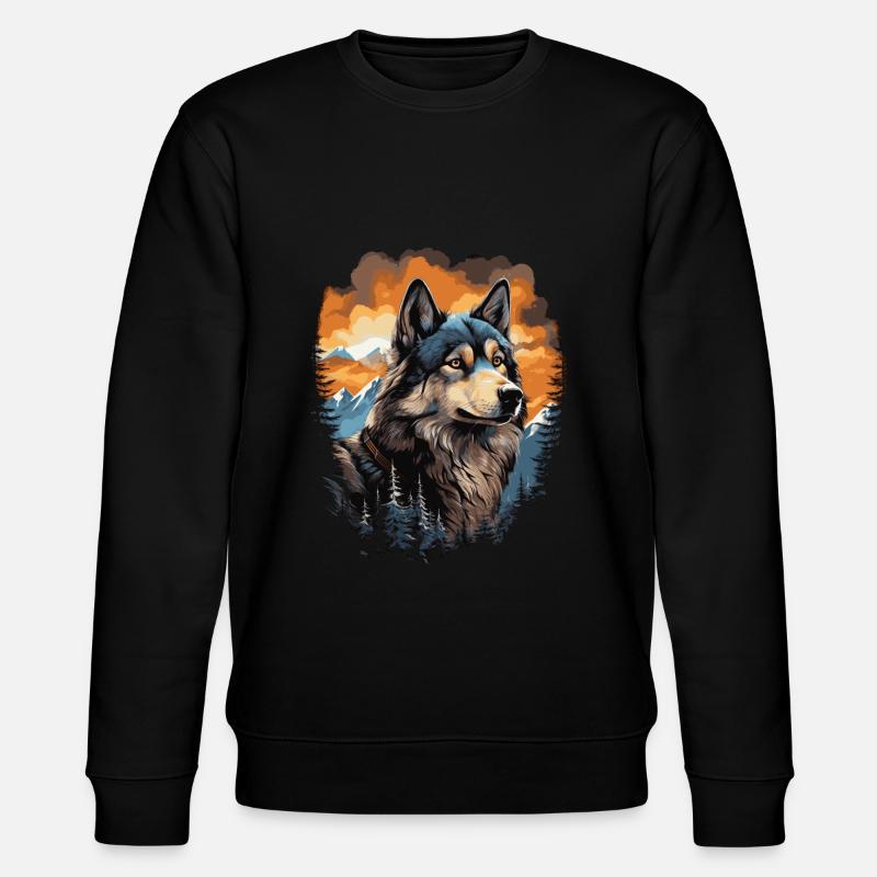 Alaskan Malamute Hund - Stanley/Stella Unisex Bio-Sweatshirt CHANGER - Schwarz