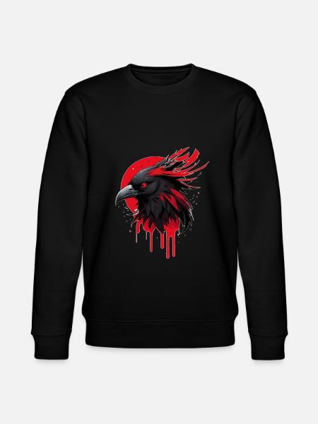Fantasy bird red-black - Stanley/Stella CHANGER Unisex Organic Sweatshirt - black