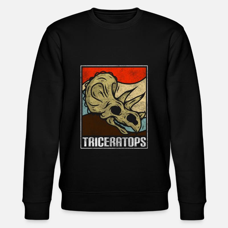Dino Urzeit Stegosaurus Dinos - Stanley/Stella Unisex Bio-Sweatshirt CHANGER  - Schwarz