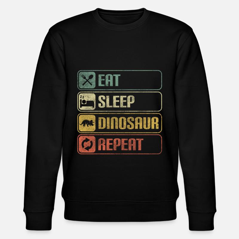 Saurier Triceratops Kindheit - Stanley/Stella Unisex Bio-Sweatshirt CHANGER  - Schwarz