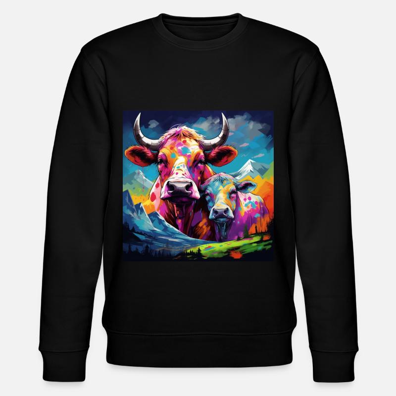 vache - Sweat bio CHANGER Stanley/Stella Unisexe - noir