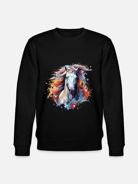 Pferd - Stanley/Stella Unisex Bio-Sweatshirt CHANGER - Schwarz