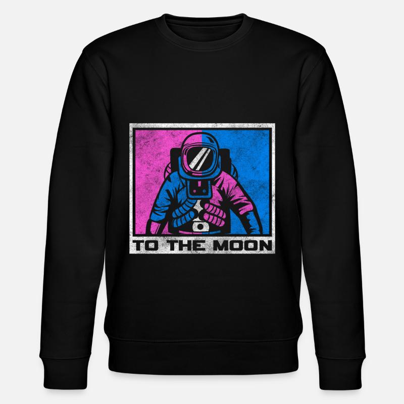 Space Planet Weightless Spaceman - Stanley/Stella CHANGER Unisex Organic Sweatshirt - black