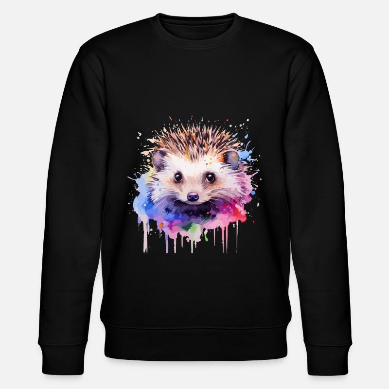 Hérisson, hedgehodge mignon - Sweat bio CHANGER Stanley/Stella Unisexe - noir