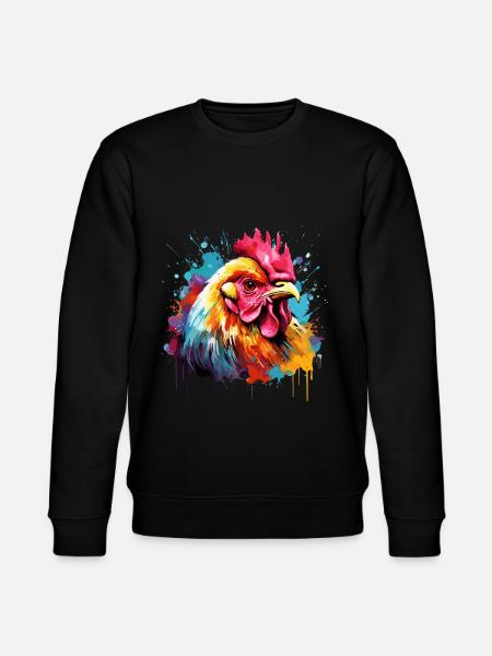 French rooster, friend of hens - Stanley/Stella CHANGER Unisex Organic Sweatshirt - black