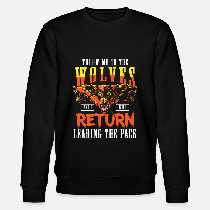 Wolf Wild Wolfpack - Stanley/Stella CHANGER Unisex Organic Sweatshirt - black