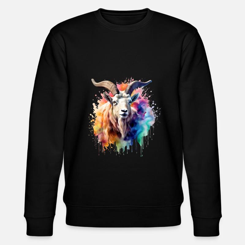 Bouc, chèvre - Sweat bio CHANGER Stanley/Stella Unisexe - noir