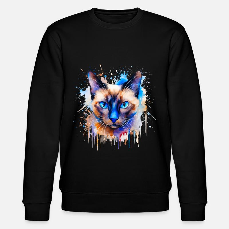 Siamkatze - Stanley/Stella Unisex Bio-Sweatshirt CHANGER  - Schwarz