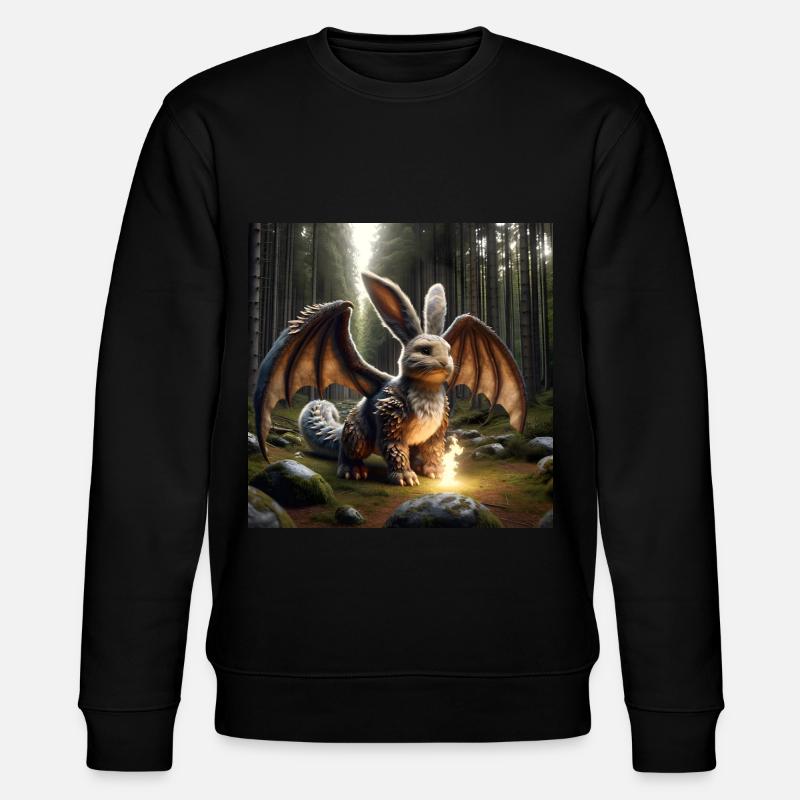Feuerspeiender Hase Drache #15 - Stanley/Stella Unisex Bio-Sweatshirt CHANGER - Schwarz