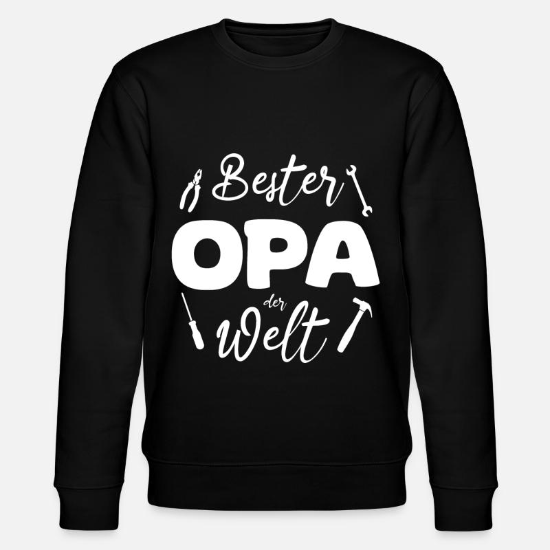 Bester Opa der Welt - Stanley/Stella Unisex Bio-Sweatshirt CHANGER  - Schwarz