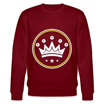 Couronne majestueuse - Sweat bio CHANGER Stanley/Stella Unisexe - bordeaux - Devant - Nik (191cm) & Marisol (170cm)