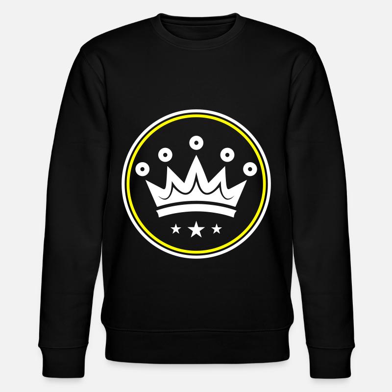 Krone Majestätisch - Stanley/Stella Unisex Bio-Sweatshirt CHANGER  - Schwarz