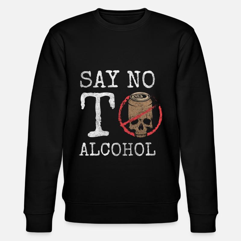 Non-Alcoholic Alcoholics Drinking Reboot - Stanley/Stella CHANGER Unisex Organic Sweatshirt - black