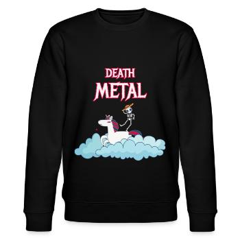 Metal Shirt Musique Licorne Squelette Drôle Cadeau - Sweat bio CHANGER Stanley/Stella Unisexe - noir - Devant - Nik (191cm) & Marisol (170cm)