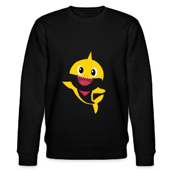 bluecontest Hai Geschenk Tier shark animal - Stanley/Stella Unisex Bio-Sweatshirt CHANGER  - Schwarz - Vorne - Nik (191cm) & Marisol (170cm)