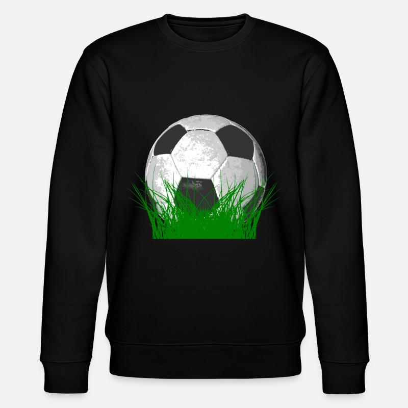 Fußball im Gras - Stanley/Stella Unisex Bio-Sweatshirt CHANGER  - Schwarz