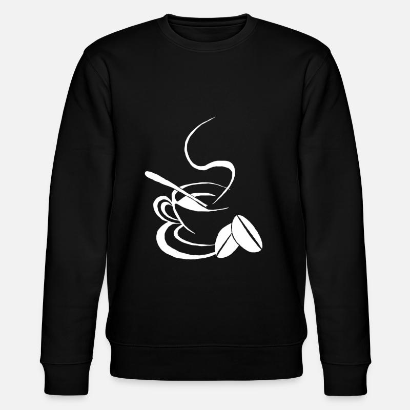 kaffee, milchkaffee, koffein, Sucht, Espresso - Stanley/Stella Unisex Bio-Sweatshirt CHANGER  - Schwarz
