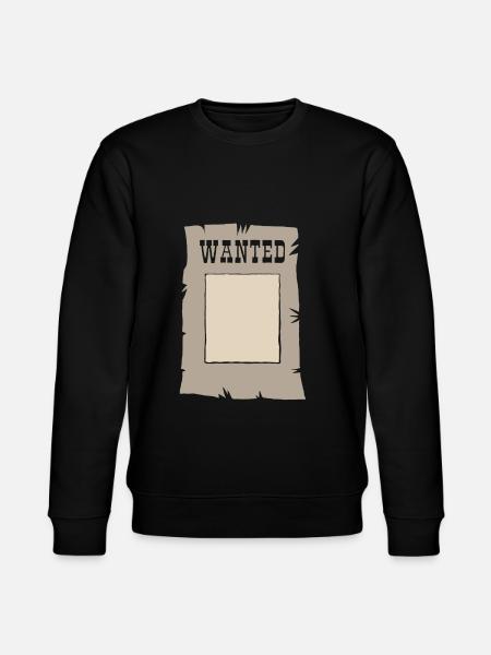 Wanted criminal prison - Stanley/Stella CHANGER Unisex Organic Sweatshirt - black