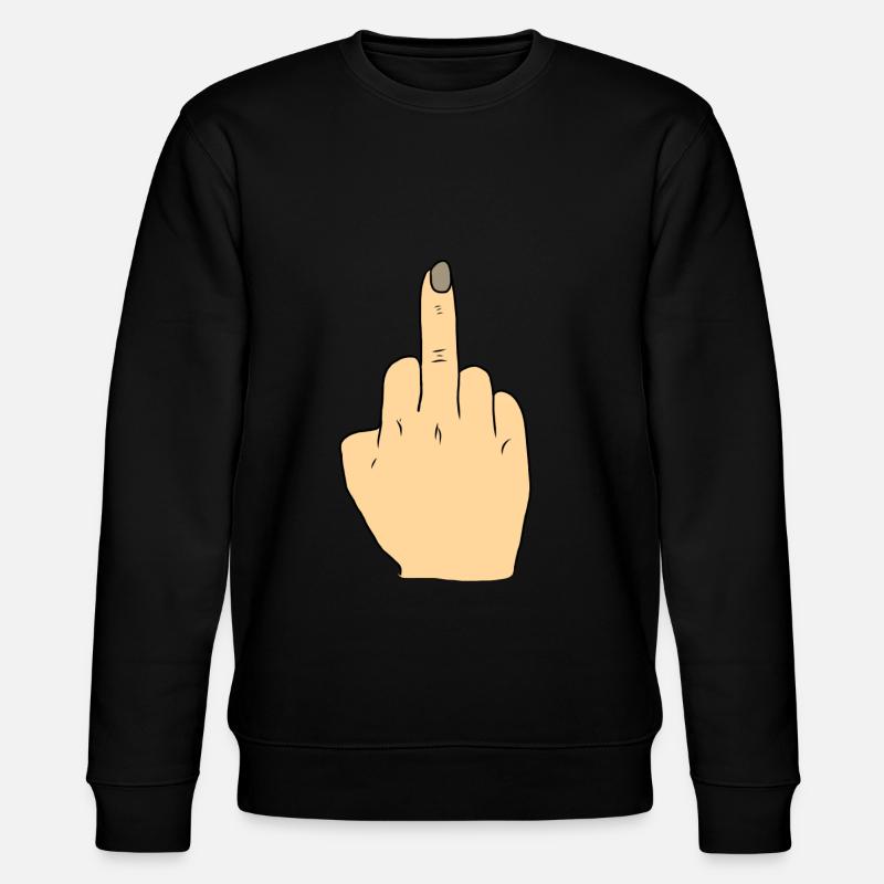 Middle finger gift - Stanley/Stella CHANGER Unisex Organic Sweatshirt - black