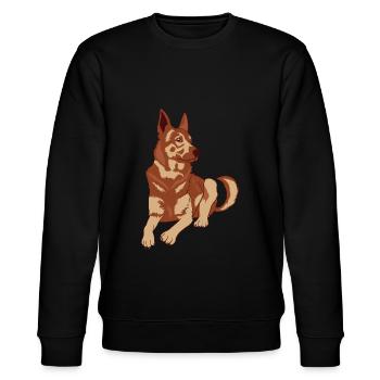 Niedlicher entzückender Hund für zertifizierten Hundeliebhaber T-Shirt - Stanley/Stella Unisex Bio-Sweatshirt CHANGER  - Schwarz - Vorne - Nik (191cm) & Marisol (170cm)
