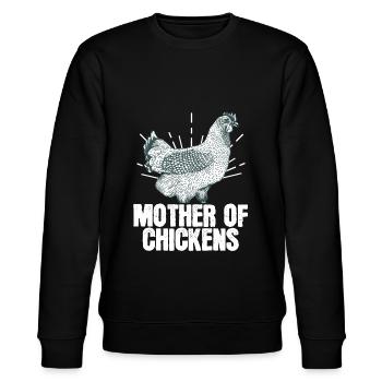 Mère d'amant de poulet poussin? Design de T-shirt - Sweat bio CHANGER Stanley/Stella Unisexe - noir - Devant - Nik (191cm) & Marisol (170cm)