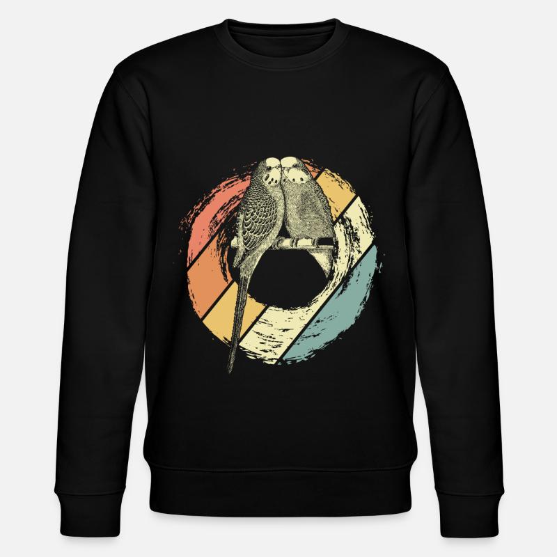 budgerigar - Stanley/Stella CHANGER Unisex Organic Sweatshirt - black