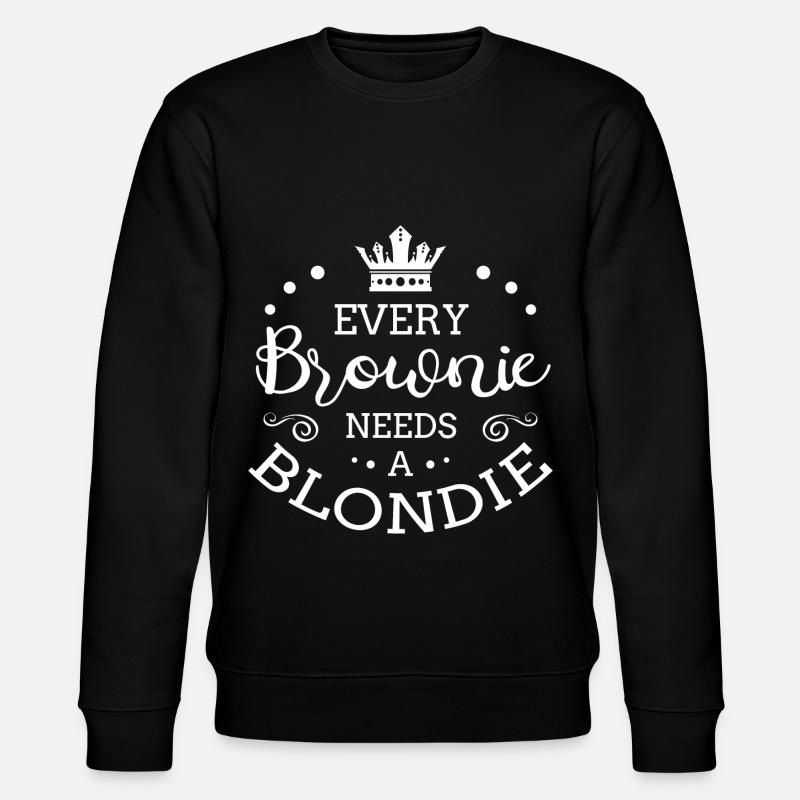 Every Brownie Needs A Blondie - Stanley/Stella Unisex Bio-Sweatshirt CHANGER  - Schwarz