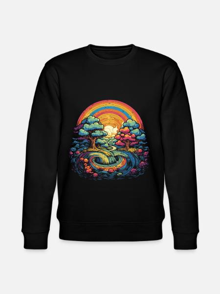 Rainbow Wonderland - Stanley/Stella CHANGER Unisex Organic Sweatshirt - black