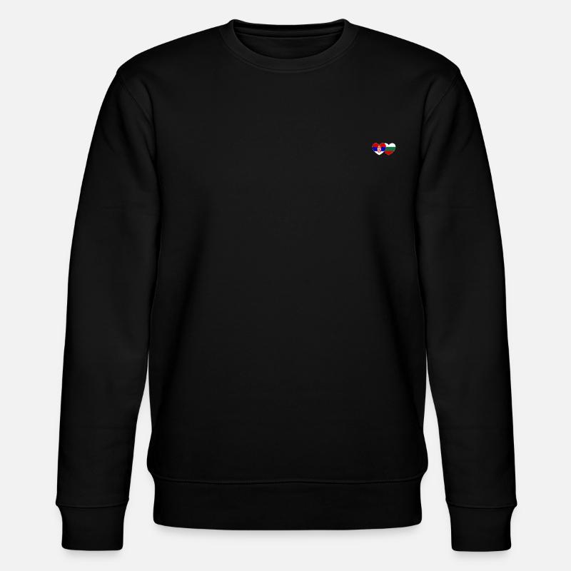 Serbie Bulgarie Drapeau Cœur - Sweat bio CHANGER Stanley/Stella Unisexe - noir