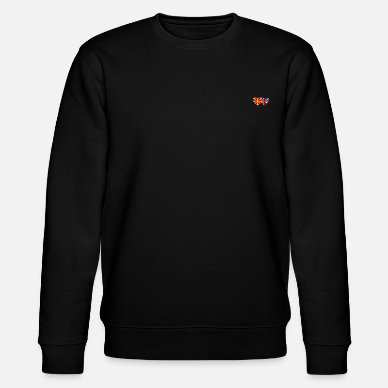 Macédoine Angleterre Flag Heart - Sweat bio CHANGER Stanley/Stella Unisexe - noir