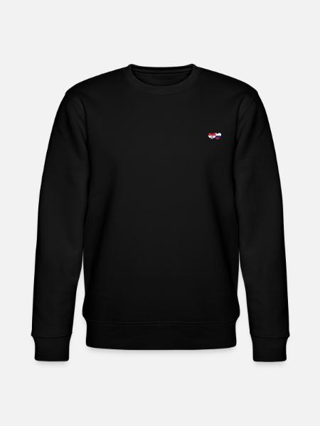 Croatia Russia Flag Heart - Stanley/Stella CHANGER Unisex Organic Sweatshirt - black