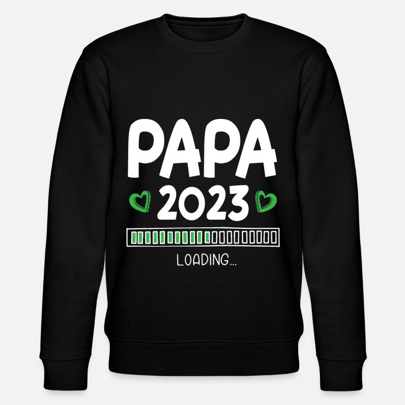 Papa 2023 Loading - Stanley/Stella Unisex Bio-Sweatshirt CHANGER  - Schwarz