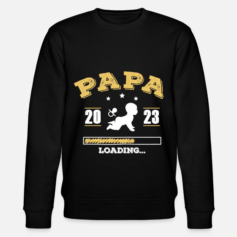 Papa 2023 Loading - Stanley/Stella Unisex Bio-Sweatshirt CHANGER - Schwarz