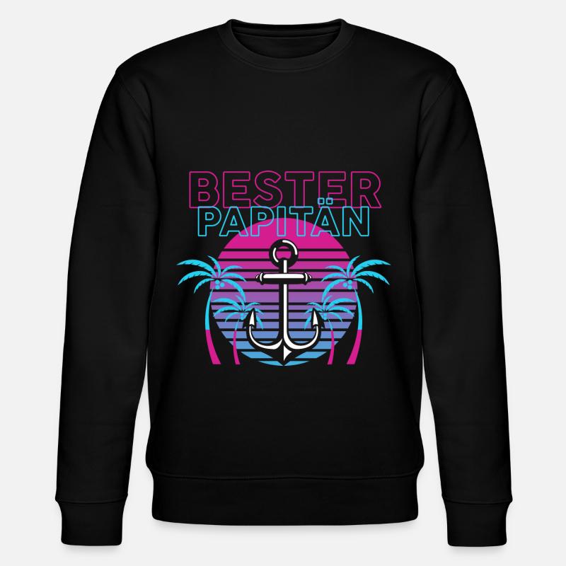 Bester Papitän - Stanley/Stella Unisex Bio-Sweatshirt CHANGER  - Schwarz