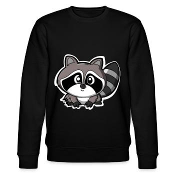 Waschbär - Stanley/Stella Unisex Bio-Sweatshirt CHANGER  - Schwarz - Vorne - Nik (191cm) & Marisol (170cm)