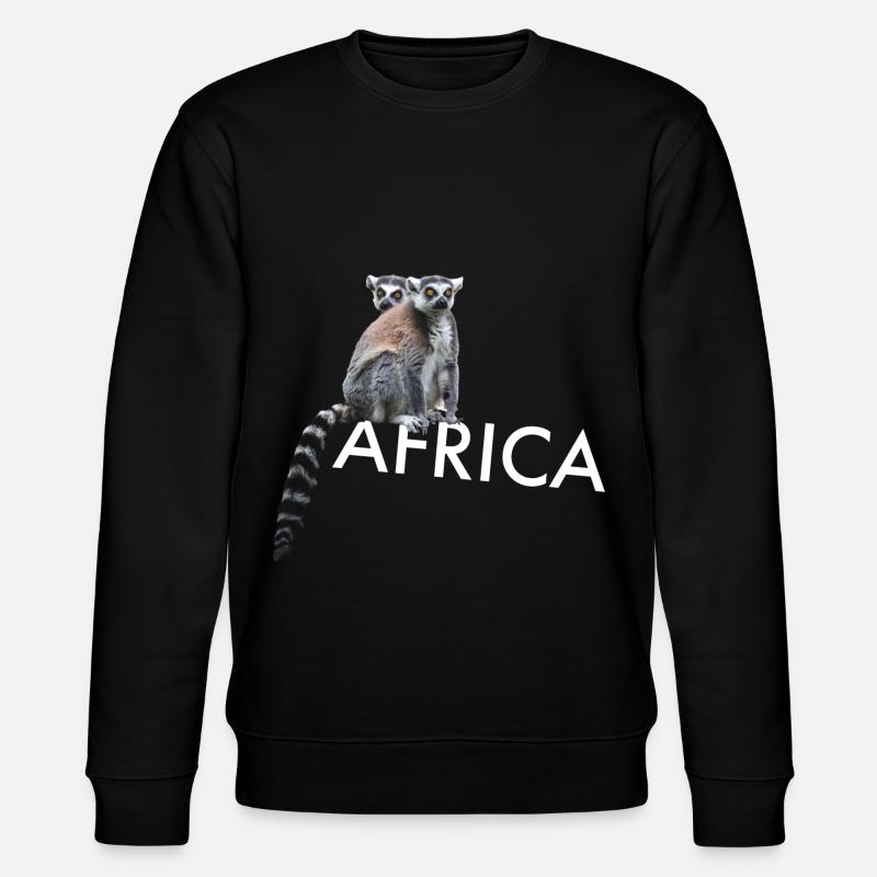 Lémurien Singe Afrique - Sweat bio CHANGER Stanley/Stella Unisexe - noir