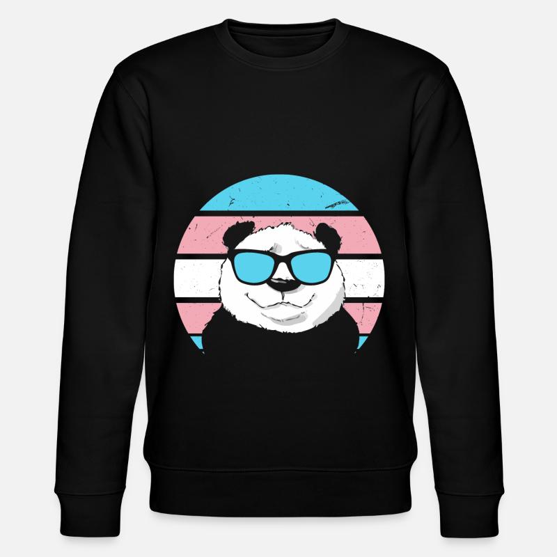Transgender Panda - Stanley/Stella Unisex Bio-Sweatshirt CHANGER  - Schwarz