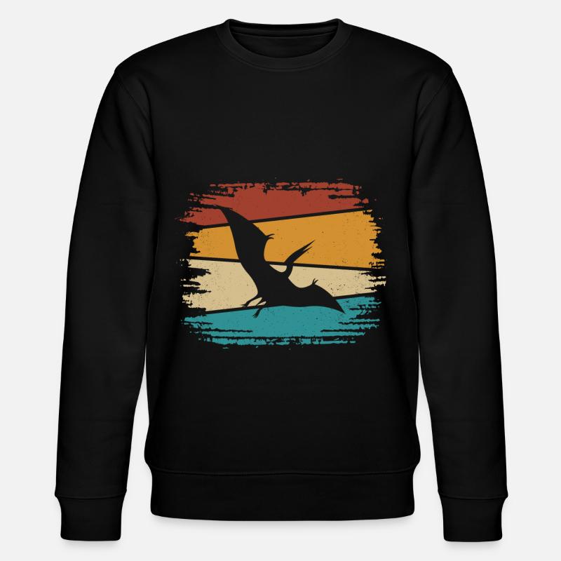Dino Dinosaur Pteranodon - Stanley/Stella CHANGER Unisex Organic Sweatshirt - black