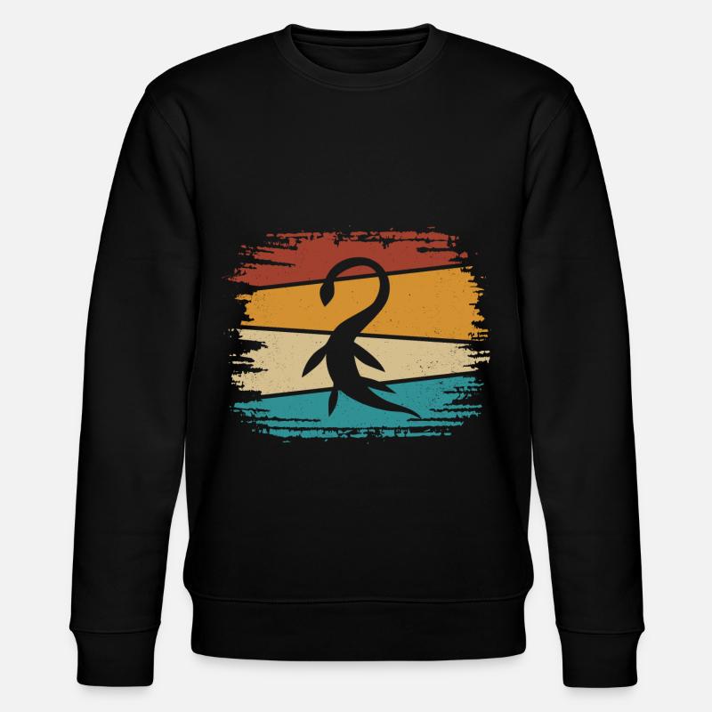 Dinosaur Plesiosaurus Water Dino - Stanley/Stella CHANGER Unisex Organic Sweatshirt - black