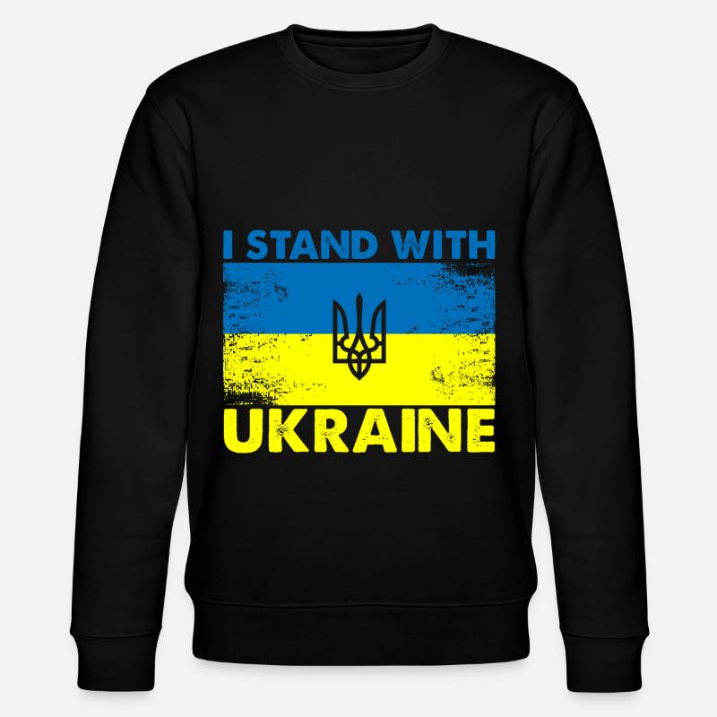 I Stand With Ukraine - Stanley/Stella Unisex Bio-Sweatshirt CHANGER  - Schwarz