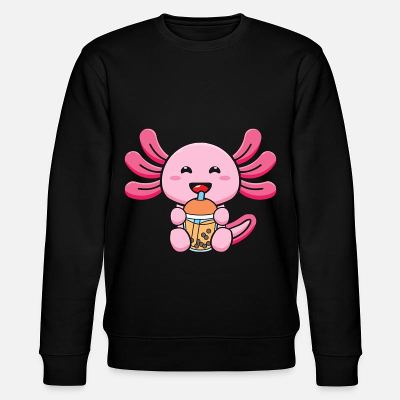 Bubble Tea Axolotl - Sweat bio CHANGER Stanley/Stella Unisexe - noir
