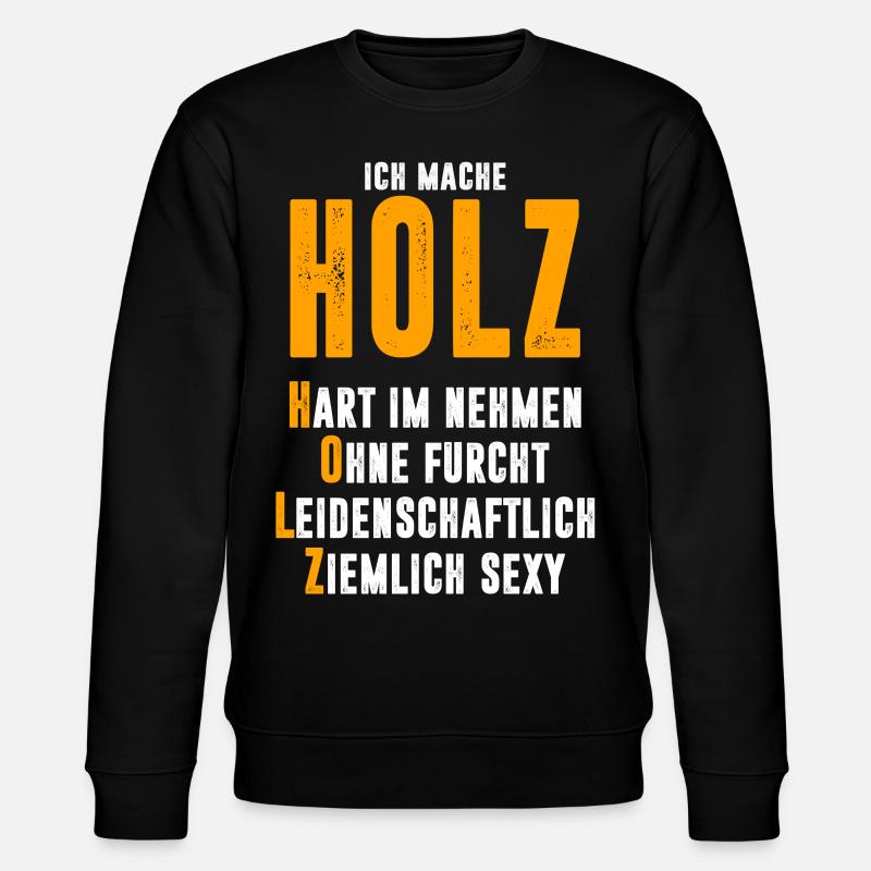Holz - Stanley/Stella Unisex Bio-Sweatshirt CHANGER  - Schwarz