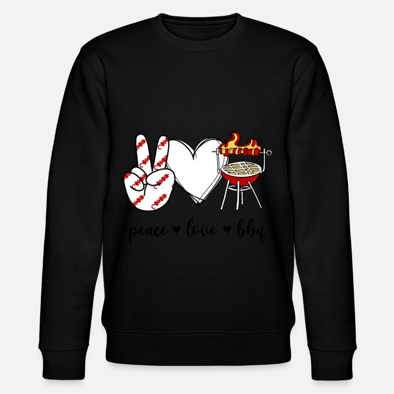 Barbecue Peace Love - Sweat bio CHANGER Stanley/Stella Unisexe - noir