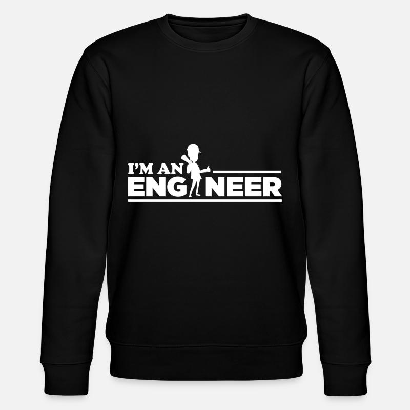 I am an engineer! - Stanley/Stella CHANGER Unisex Organic Sweatshirt - black