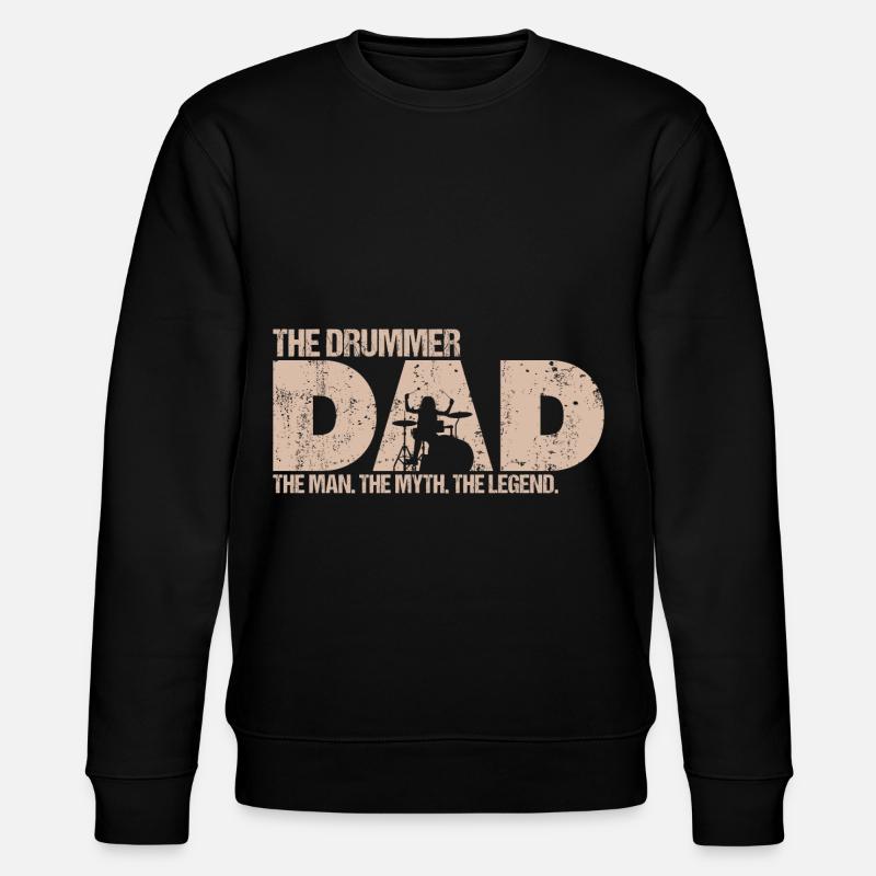 The Drummer Dad - Stanley/Stella Unisex Bio-Sweatshirt CHANGER  - Schwarz