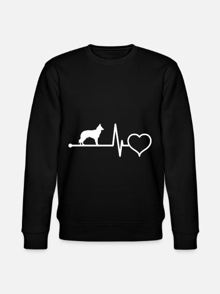 Groenendael heartbeat - Stanley/Stella CHANGER Unisex Organic Sweatshirt - black