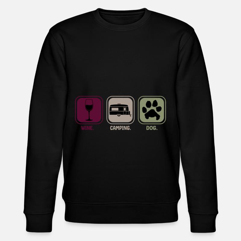 Camping chien et vin - Sweat bio CHANGER Stanley/Stella Unisexe - noir