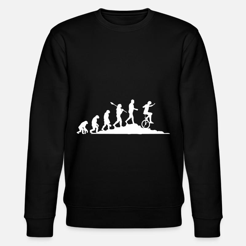 Evolution Einradfahrer - Stanley/Stella Unisex Bio-Sweatshirt CHANGER  - Schwarz
