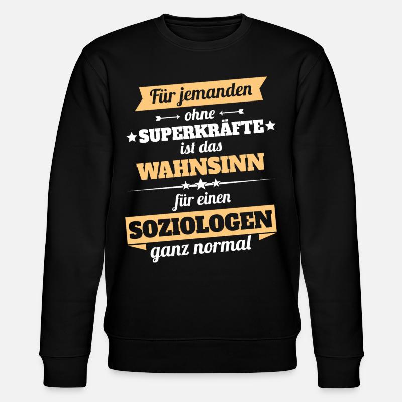 Soziologe Held - Stanley/Stella Unisex Bio-Sweatshirt CHANGER  - Schwarz