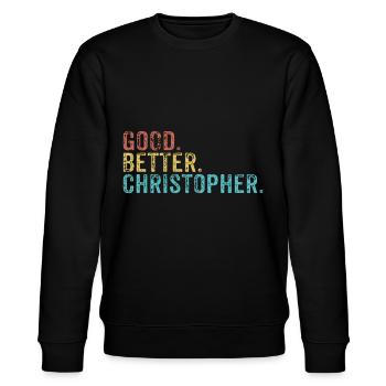 Good better Christopher - Stanley/Stella Unisex Bio-Sweatshirt CHANGER  - Schwarz - Vorne - Nik (191cm) & Marisol (170cm)